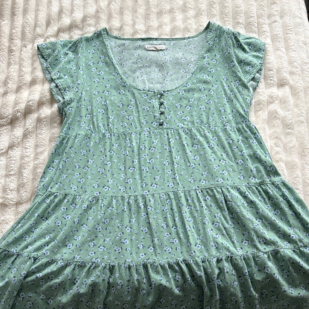 Aeropostale Mint Floral Maxi dress size XL